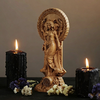 Figurines personnalisées de la déesse grecque Hécate, statues en résine, sculpture d'autel païen, style bois, décoration intérieure, cadeaux