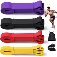 Bandes élastiques de yoga pour résistance à l'assistance à la traction de taille personnalisée Bande d'entraînement en latex de résistance fitness
