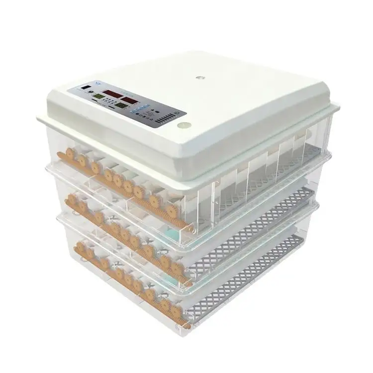 Incubadora de huevos de gallina de tamaño pequeño totalmente automática para pollos, incubadora de huevos de pollo de 176 huevos de potencia duplicada para uso en granjas avícolas pequeñas
