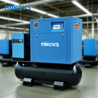 MIKOVS 500L tout en un modèle 1.5 mètre cube/min compresseur d'air 11KW compresseur à vis intégré avec réservoir d'air sécheur d'air