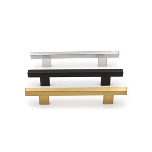 モダンステンレス鋼家具ノブスクエアハンドルシルバーブラックゴールドキッチンキャビネット引き出し引き出しドレッサー寝室 - Product Image 3
