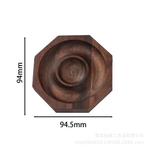 Bandeja de madera maciza de una pieza con diseño de cuentas, bandeja de madera de nogal para abalorios, bandeja para guardar joyas - Product Image 2