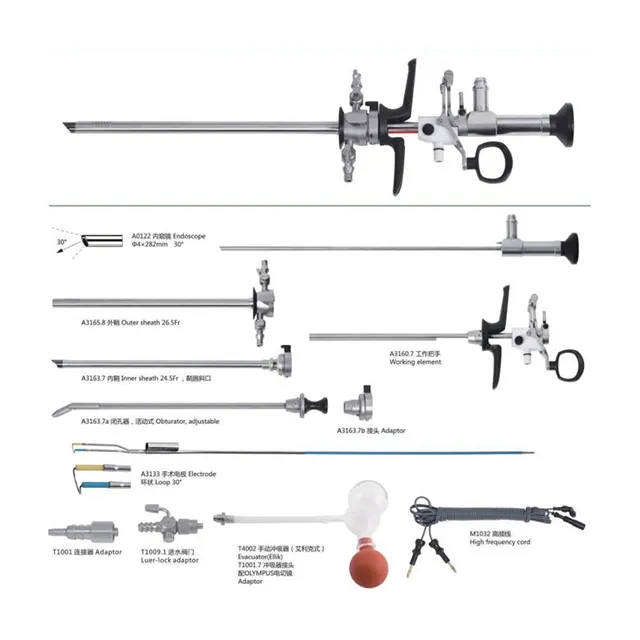 Nội soi tiết niệu tuyến tiền liệt phẫu thuật lưỡng cực resectoscope Set