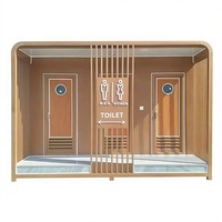 Bain public extérieur mobile de luxe monobloc intégré, personnalisé en usine, en métal, moderne, écologique, pour zone touristique