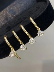 Xinfly 18K Gold Natural Diamond <b>Hoop</b> Earrings Sparkling for Women Ideal for Daily Formal Wear 2025 Gift - Product Image 4