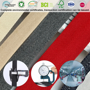 Custom Color Eco-friendly Biodegradable Hemp Cotton Ribbon Herringbone Webbing Tape Suitcase <strong>Luggage</strong> Bag Strap Backpack Belt - Product Image 5