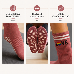 <span class=keywords><strong>Calcetines</strong></span> de Yoga Personalizados con Agarre Antideslizante para <span class=keywords><strong>Mujer</strong></span>, <span class=keywords><strong>Calcetines</strong></span> de Pilates Transpirables y Elásticos con Logotipo Personalizado, <span class=keywords><strong>Calcetines</strong></span> Antideslizantes para Fitness - Product Image 2