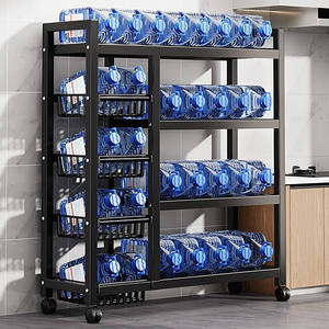 Multi-Layer <strong>Kitchen</strong> <strong>Storage</strong> <strong>Rack</strong> with Metal Basket for Storing Vegetables Fruits Dinnerware - Product Image 3