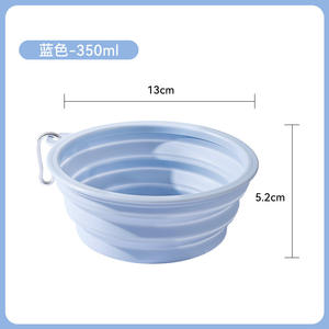 Katlanabilir taşınabilir kedi su çanak kase köpek seyahat evcil yürüyüş park kamp için kapak kapakları ile çanaklar - Product Image 5