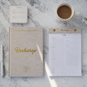 Conception de planificateur Journal de santé émotionnelle quotidienne Bloc-notes en lin en tissu personnalisé Livres pour enregistrement de la vie quotidienne - Product Image 4