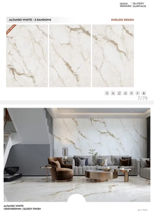Glossy Porcelain Firebrick Tiles 1200x1800mm Large Format <b>Floor</b> and Wall Tiles for Supermarket <b>Outdoor</b> and Commercial Use - Product Image 3