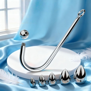 5 Bolas Intercambiables de Acero Inoxidable, Gancho Anal Ecológico 100% Impermeable, Juguete Sexual de Bondage Fetiche, Unisex para Adultos y Parejas - Product Image 1