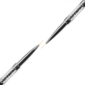 Pinceau à ongles en poils de Kolinsky, manche en cristal noir, design classique haut de gamme, tailles personnalisées, pour salon de manucure. - Product Image 6