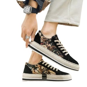 Zapatos Casuales <span class=keywords><strong>de</strong></span> Lona para <span class=keywords><strong>Hombre</strong></span> con Diseño <span class=keywords><strong>de</strong></span> Bailarina, Estilo Slip-On <span class=keywords><strong>de</strong></span> Verano, Estampados para Mayor Comodidad y Estilo - Product Image 1