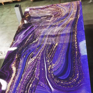 1220*2900*3mm lámina de mármol de PVC en relieve azul al aire libre - Product Image 3