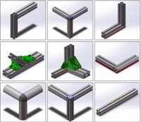 Profilé en aluminium de haute qualité pour usine industrielle, ligne d'assemblage industrielle, profilé en aluminium 4040 4048 40120, fente en T, fente en V