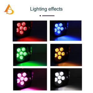 AICPOSE Projecteur LED PAR en aluminium à succès, RGBWA+UV 6-en-1, mélange de couleurs, 6x18W, sur batterie, DMX, pour scène - Product Image 6