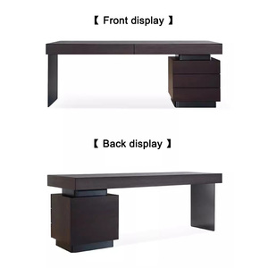 Escritorio de ordenador de diseño minimalista moderno italiano Escritorio de oficina <span class=keywords><strong>en</strong></span> casa para personas mayores con color ahumado de lujo ligero para estudios - Product Image 6