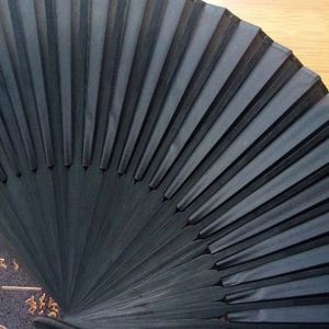 Personalised Painting Technique <b>Folding</b> Hand Fan Customised Popping White and Black Made From Polyester Bamboo Fabric - Product Image 6