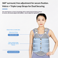 Orthèse dorsale médicale pour fixation thoracolombaire, avec airbag gonflable, sangles élastiques à triple couche, ajustement réglable
