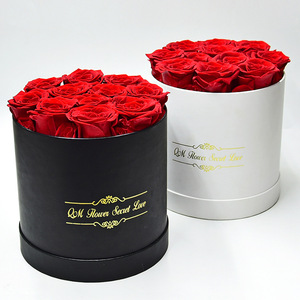 Caja Redonda Blanca Personalizada al por Mayor con <span class=keywords><strong>Mini</strong></span> <span class=keywords><strong>Rosas</strong></span> <span class=keywords><strong>Preservadas</strong></span>, <span class=keywords><strong>Rosas</strong></span> Eternas para Acción de Gracias y Año Nuevo - Product Image 4