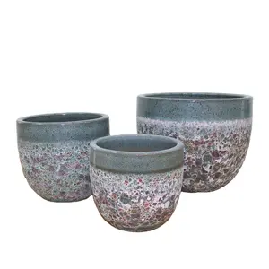 Garden Supplier Factory Direct Sales Ceramic Clay Planters Ceramic Pots For Plants With Logo