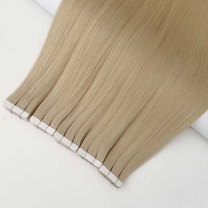 Extensiones de Cabello Ruso Adhesivas 1b al por Mayor, Cabello Humano Virgen Natural Fino Invisible para Salón - Product Image 2