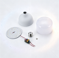 Composants de lampes LED en gros, boîtier en aluminium enveloppé de plastique, carte de circuit imprimé LED circulaire, culot E27 pour éclairage résidentiel