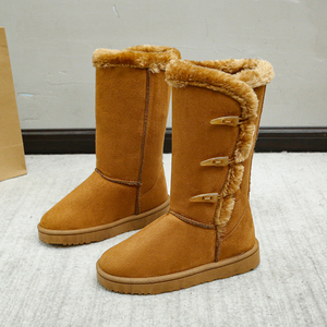 Stivali da Neve da Donna in Offerta con Suola Interna in Pelliccia, Materiale Scamosciato, Fibbia a Corno, Antiscivolo e Caldi - Product Image 6