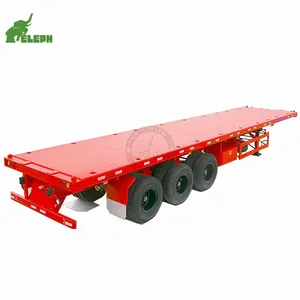 Hot Sale 3 Axel 40 Feet 50FT 12.5M Flatbed Container Semi Truck Trailer