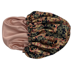 ZTZI, venta al por mayor, estampado de doble capa, <span class=keywords><strong>gorro</strong></span> de <span class=keywords><strong>dormir</strong></span> de satén, envoltura de pelo <span class=keywords><strong>para</strong></span> <span class=keywords><strong>rizos</strong></span>, <span class=keywords><strong>gorro</strong></span> forrado <span class=keywords><strong>para</strong></span> saco de <span class=keywords><strong>dormir</strong></span>, elástico ajustable - Product Image 5