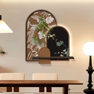 لوحة زخرفية حديثة إبداعية زهر البرقوق أدى ضوء جدارية فاخرة ممتازة ممر جدار الفن - Product Image 1