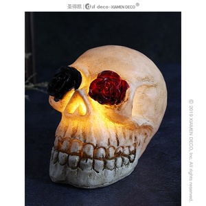 Lampe <span class=keywords><strong>squelette</strong></span> d'<span class=keywords><strong>halloween</strong></span> lampe à os en résine décoration de jour fantôme lumières frontales à LED - Product Image 6
