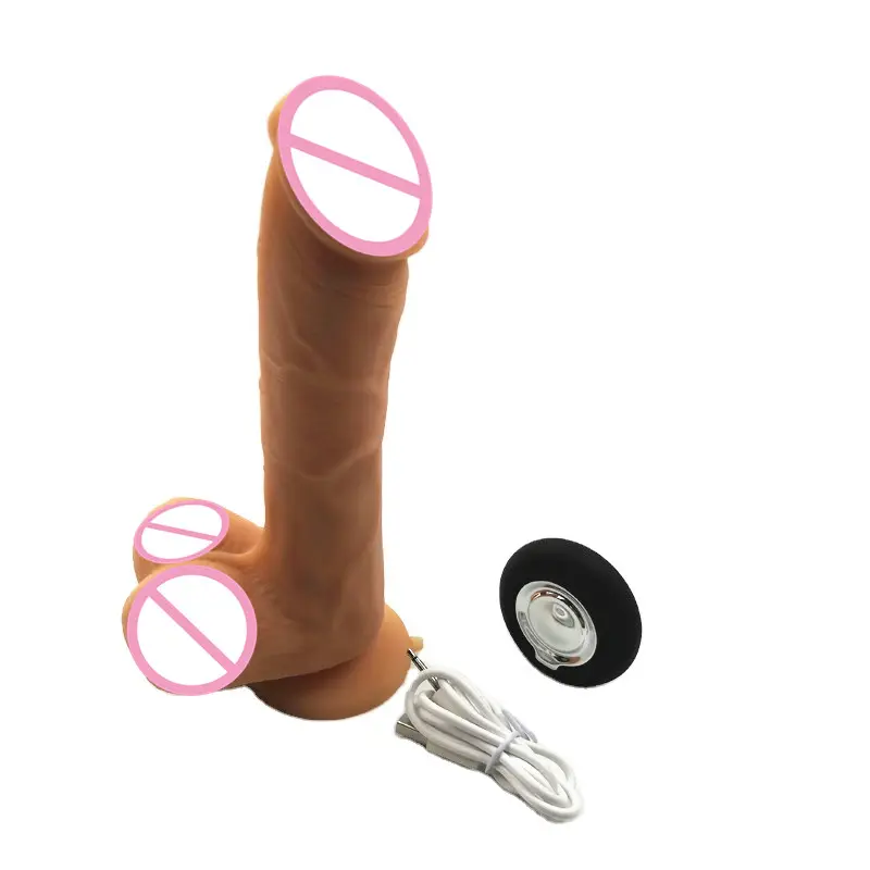 USB şarj edilebilir dönen titreşimli yapay penis seks oyuncak