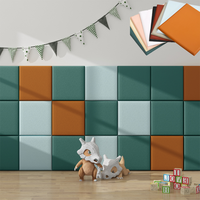 Umweltfreundlicher Aufprallschutz 35x35cm 3D Weiche Gepolsterte Wandaufkleber Leder-Samt Selbstklebende Wasserdichte Paneele für Kinderzimmer