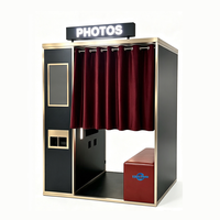 Cabina de Fotos Retro de Madera YiXiLe con Pantalla Táctil, Dispositivo de Impresión, Dimensiones Personalizadas, Juego Completo para Exportación, Cabina de Fotos Vintage de Madera
