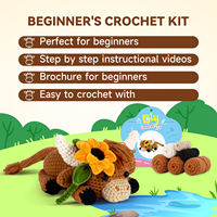 Kit de Bricolage au Crochet Vache des Highlands Allongée avec Tournesol, Motif Animal de Dessin Animé Mignon, Fait Main, Ornement de Bureau, Décoration Suspendue, Cadeau, Vente en Gros