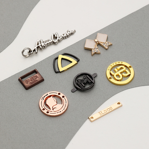 Premium Zinc Alloy Metal Logo Plate Engraved Metal Label Custom Shape Metal <b>Badge</b> for Apparel Accessories - Product Image 5