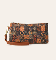 Portefeuille Femme Rétro 2026 à Motif Géométrique, Porte-Monnaie Bohème, Portefeuille Femme Vintage Floral Style Western, Sacs Pochette Zippés