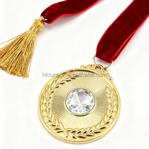 Factory Sales Wholesale Cheap Price Brand Zinc Alloy Gold Sport Meeting <b>Medal</b> with Custom Logo Gravure/Silk Screen Printed - Product Image 6