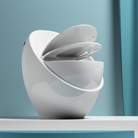 Nouvelle toilette monobloc en céramique de style moderne, couleur blanc mat, forme d'œuf, pour salle de bain