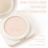 Poudre pressée mate, fond de teint correcteur, utilisable à sec et sous l'eau, contrôle du sébum, poudre fixatrice, maquillage du visage compact avec applicateur en houppette