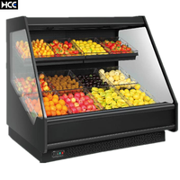 Supermarkt Koelcel Groente Open Koeler Fruit Display Koelkast 580L Capaciteit 2-8