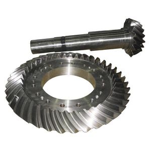 Engranaje cónico espiral helicoidal de tallado forjado de acero al carbono personalizado/engranaje cónico espiral grande - Product Image 1