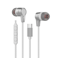 Écouteurs intra-auriculaires filaires de type C avec microphone et bouchons d'oreille antibruit. Convient pour iPhone 15. Convient également pour Samsung
