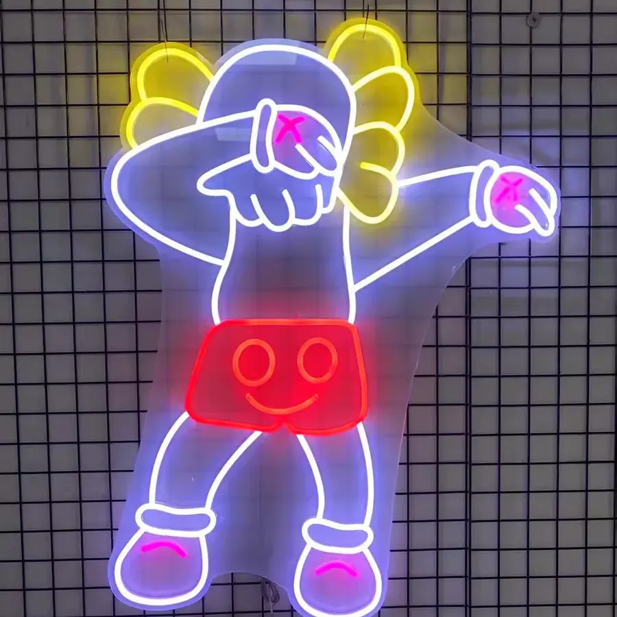 Kaws Cry Acrylic Neon Light Signs Kaws Neon Sign Neon Leds Unique Birthday Gift Ideas Led Lights Wall Decoration