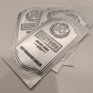 Etiquetas Adhesivas Personalizadas en Negro y Dorado con Relieve Epóxico, Diseño Curvo <span class=keywords><strong>de</strong></span> Eros, Querubín, Celestial - Product Image 4