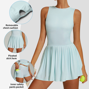 TM0243 Robe de sport pour femme Cloud-sense avec poche, respirante, pour la course et le fitness, jupe de yoga, jupe de tennis anti-transparence pour l'extérieur - Product Image 3