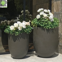 Ronglin YC-0066 Pots de plantes en béton GRC faits à la main Grand 55-81cm Léger Durable Texture personnalisable pour pots de fleurs Jardinières