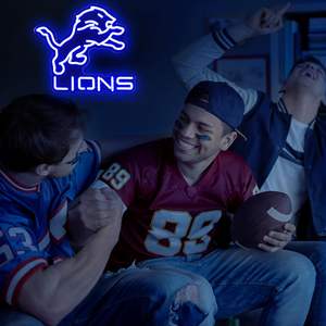 Enseigne néon de l'équipe de football des Lions, alimentée par USB, logo lumineux à intensité réglable pour décoration murale ou décoration de cave masculine - Product Image 3